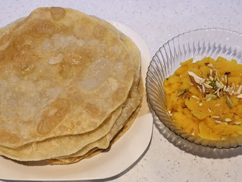 Soft Halwa Puri